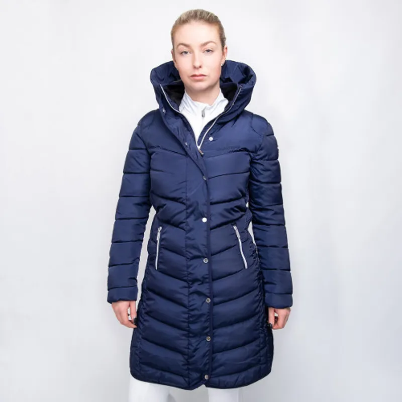 Coldstream Kimmerston Long Quilted Coat in Navy-6